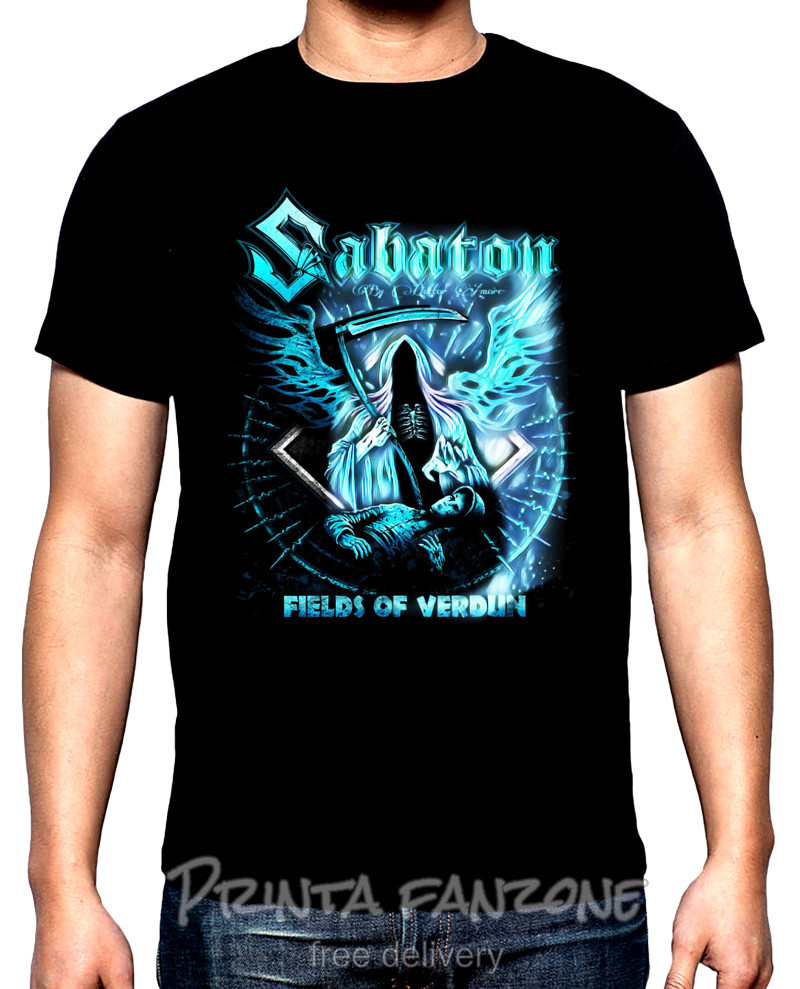T-SHIRTS Sabaton, Fields of Verdun, men's t-shirt, 100% cotton, S to 5XL